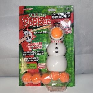 NWT HOLIDAY POPPER Air Powered Snowman Nerf Like Game